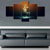 Jesus Cross - Abstract 5 Panel Canvas Art Wall Decor