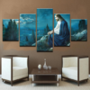 Jesus Looking Over Jerusalem - Religion 5 Panel Canvas Art Wall Decor