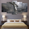 Jesus “On Cross” - Religion 5 Panel Canvas Art Wall Decor