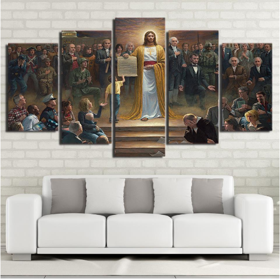 Jesus Returns 1 - Religion 5 Panel Canvas Art Wall Decor Jesus Returns 1 - Religion 5 Panel Canvas Art Wall Decor