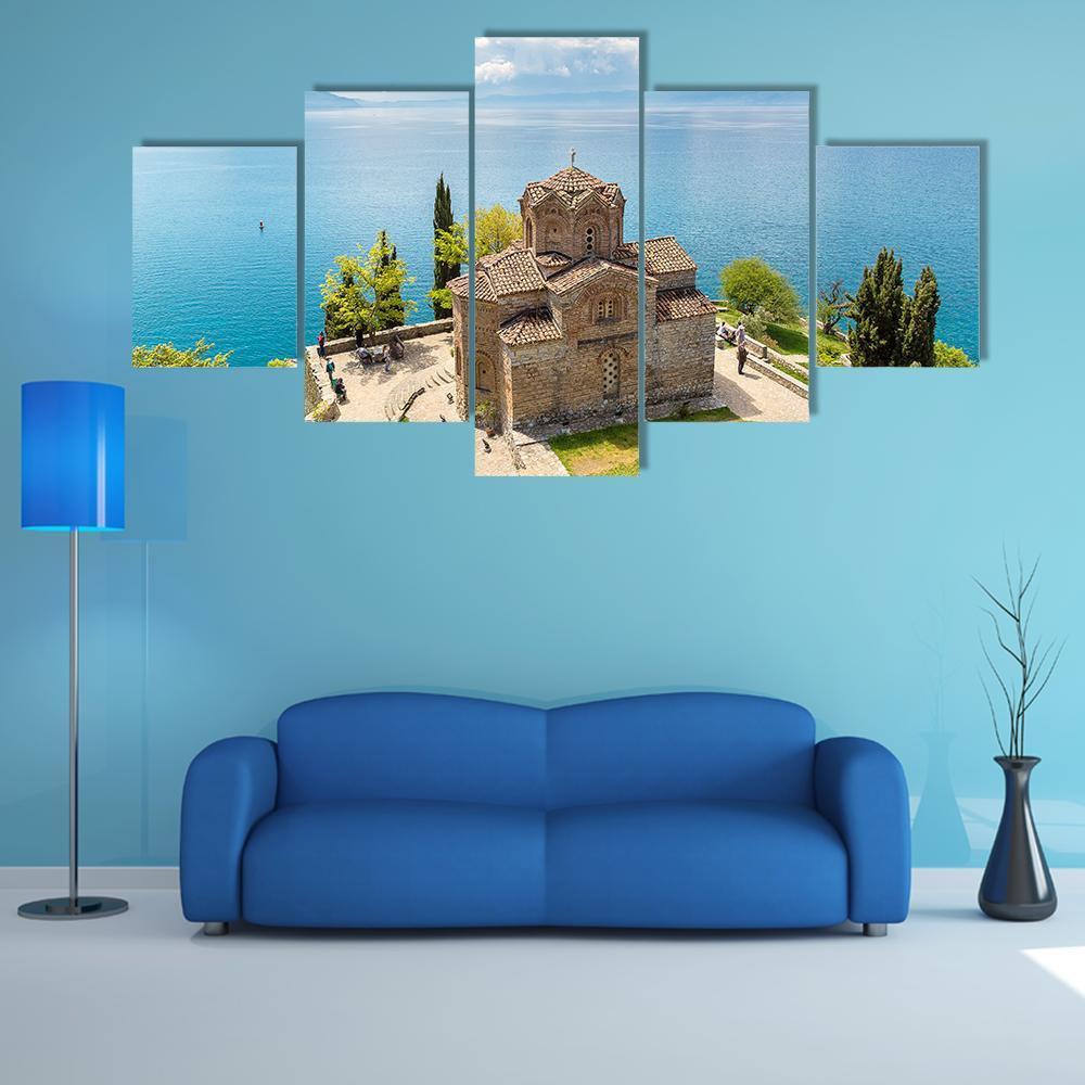 Jovan Kaneo Church In Ohrid - Nature 5 Panel Canvas Art Wall Decor Jovan Kaneo Church In Ohrid - Nature 5 Panel Canvas Art Wall Decor