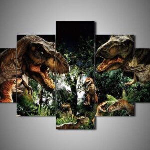 Jurassic World 2 - Movie 5 Panel Canvas Art Wall Decor
