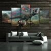 Jurassic World Fallen Kingdom - Movie 5 Panel Canvas Art Wall Decor
