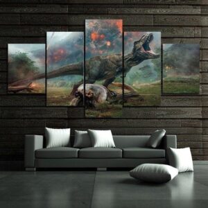 Jurassic World Fallen Kingdom - Movie 5 Panel Canvas Art Wall Decor