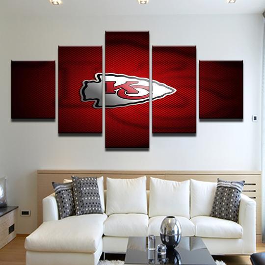 Kansas City Chiefs 3 - Sport 5 Panel Canvas Art Wall Decor Kansas City Chiefs 3 - Sport 5 Panel Canvas Art Wall Decor