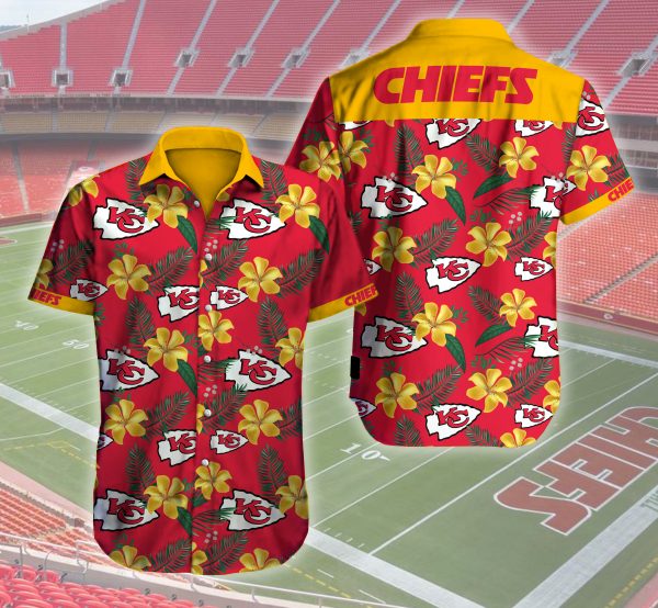 Kansas City Chiefs Football Hawaiian Shirt Summer Button Up Kansas City Chiefs Football Hawaiian Shirt Summer Button Up