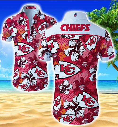 Kansas City Chiefs Hawaiian Shirt Summer Button Up Kansas City Chiefs Hawaiian Shirt Summer Button Up