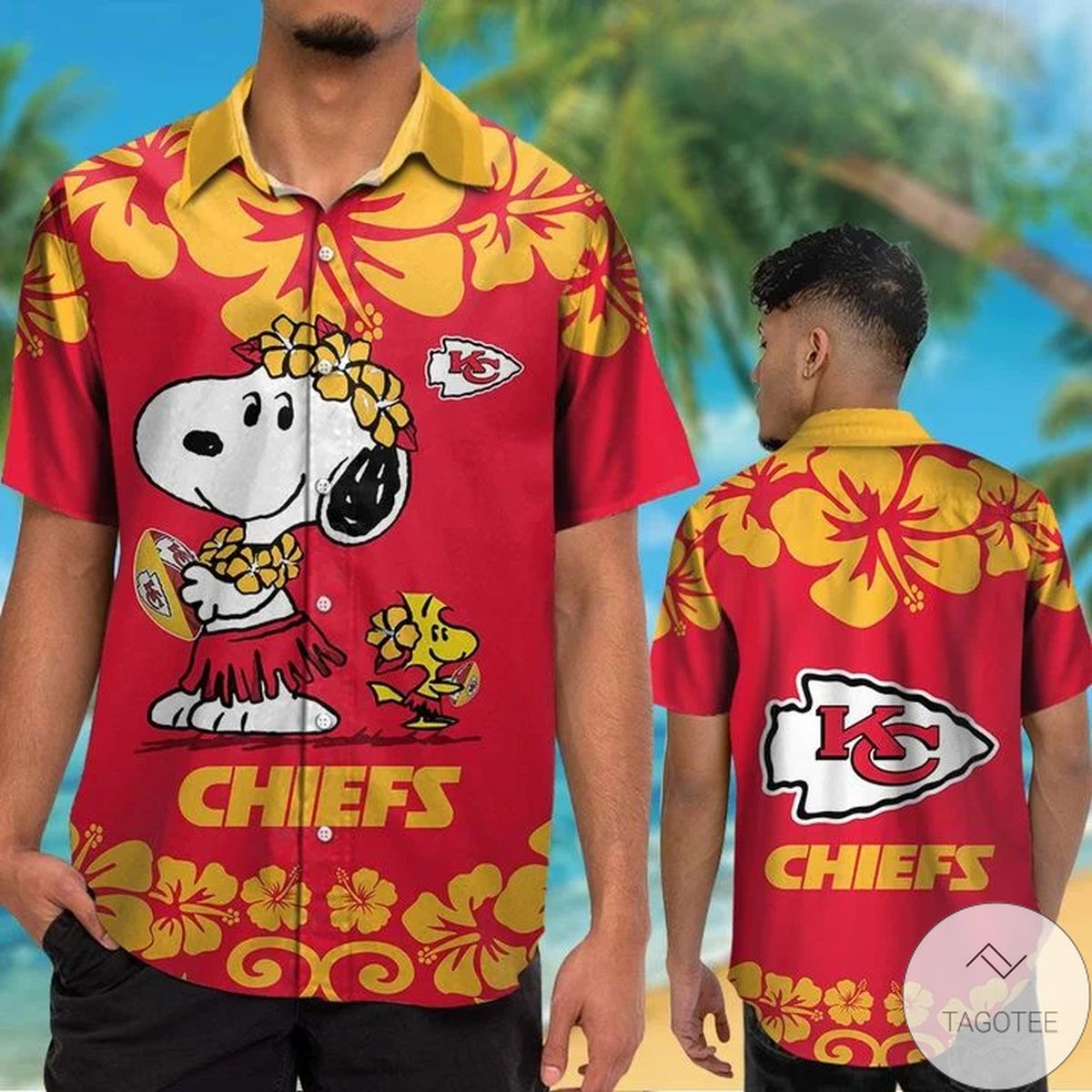 Kansas City Chiefs & Snoopy Hawaiian Shirt Kansas City Chiefs & Snoopy Hawaiian Shirt