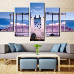 Kansas City Royals Baseball - Sport 5 Panel Canvas Art Wall Decor