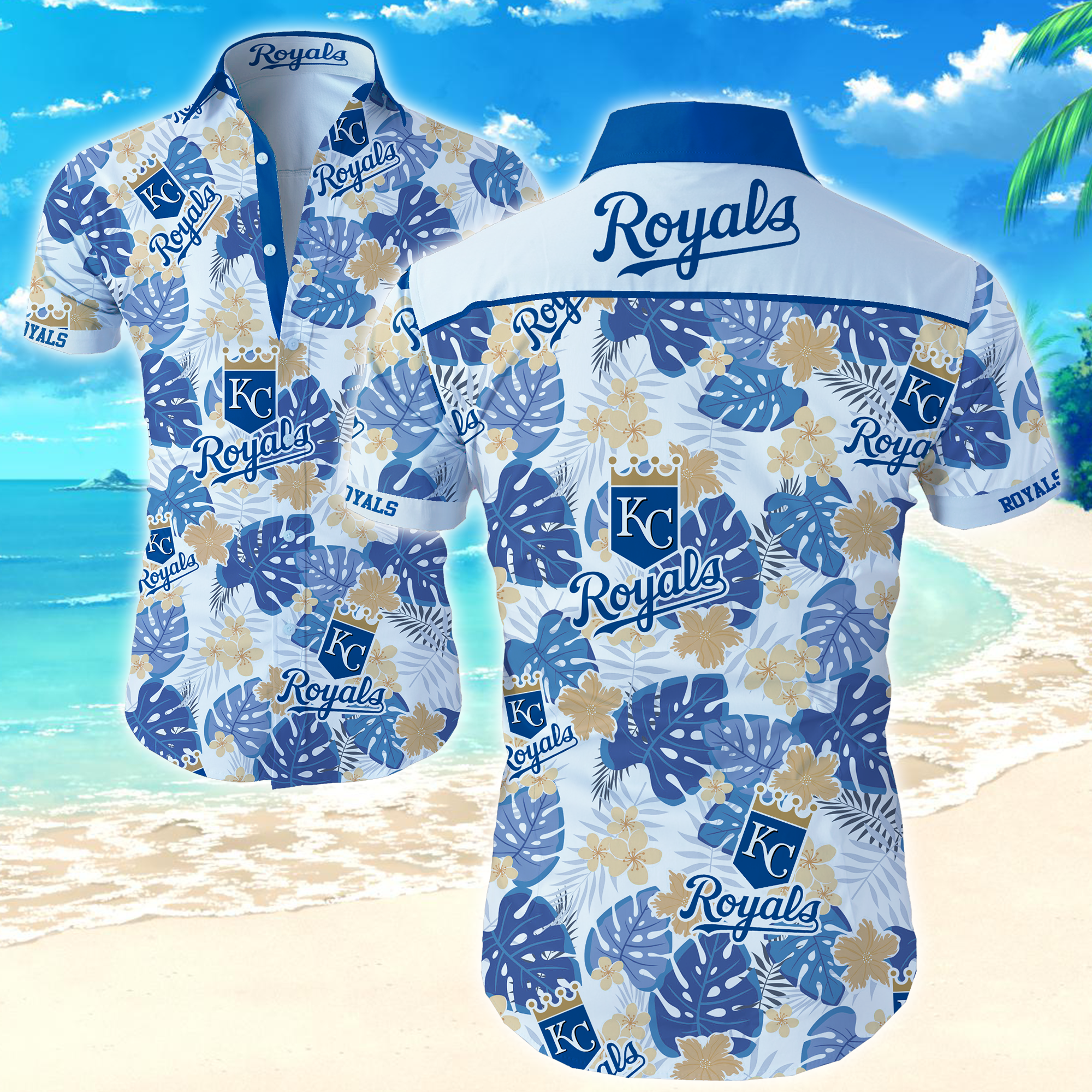 Kansas City Royals Hawaiian Shirt Summer Button Up Kansas City Royals Hawaiian Shirt Summer Button Up
