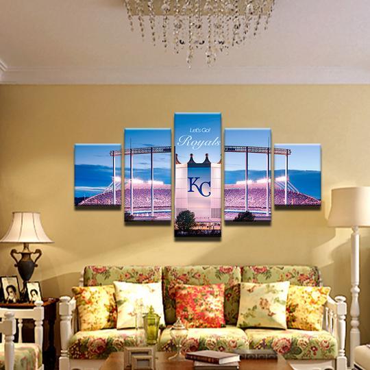 Kansas City Royals - Nature 5 Panel Canvas Art Wall Decor Kansas City Royals - Nature 5 Panel Canvas Art Wall Decor