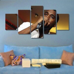 Kanye West - Famous Person 5 Panel Canvas Art Wall Decor