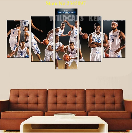 Kentucky Wildcats Basketball - Sport 5 Panel Canvas Art Wall Decor Kentucky Wildcats Basketball - Sport 5 Panel Canvas Art Wall Decor