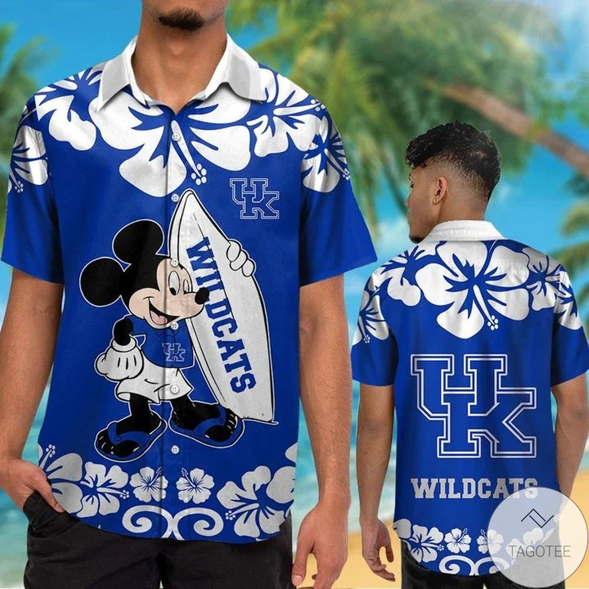 Kentucky Wildcats & Mickey Mouse Hawaiian Shirt Kentucky Wildcats & Mickey Mouse Hawaiian Shirt
