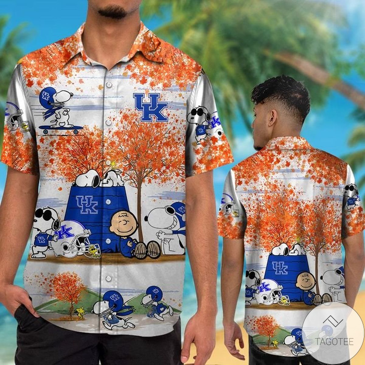 Kentucky Wildcats Snoopy Autumn Hawaiian Shirt Kentucky Wildcats Snoopy Autumn Hawaiian Shirt