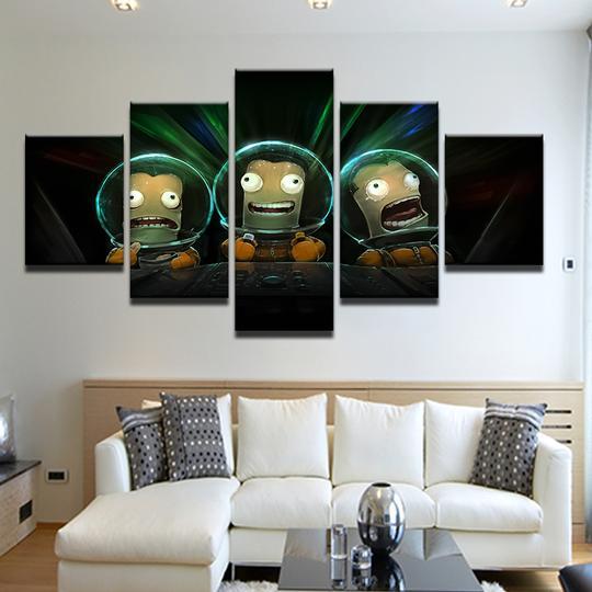 Kerbal Space Program - Cartoon 5 Panel Canvas Art Wall Decor Kerbal Space Program - Cartoon 5 Panel Canvas Art Wall Decor