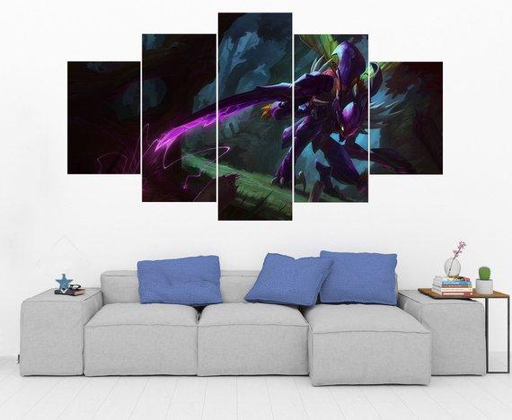 Kha’Zix - League Of Legends - Gaming 5 Panel Canvas Art Wall Decor Kha’Zix - League Of Legends - Gaming 5 Panel Canvas Art Wall Decor