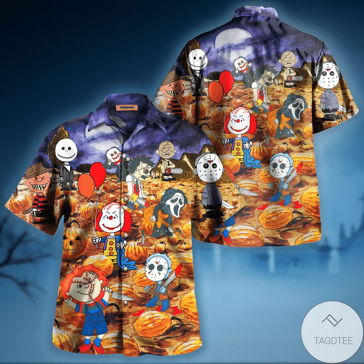 Killers Under The Moonlight Halloween Hawaiian Shirt Killers Under The Moonlight Halloween Hawaiian Shirt