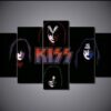 Kiss Music Punk Rock - Music 5 Panel Canvas Art Wall Decor