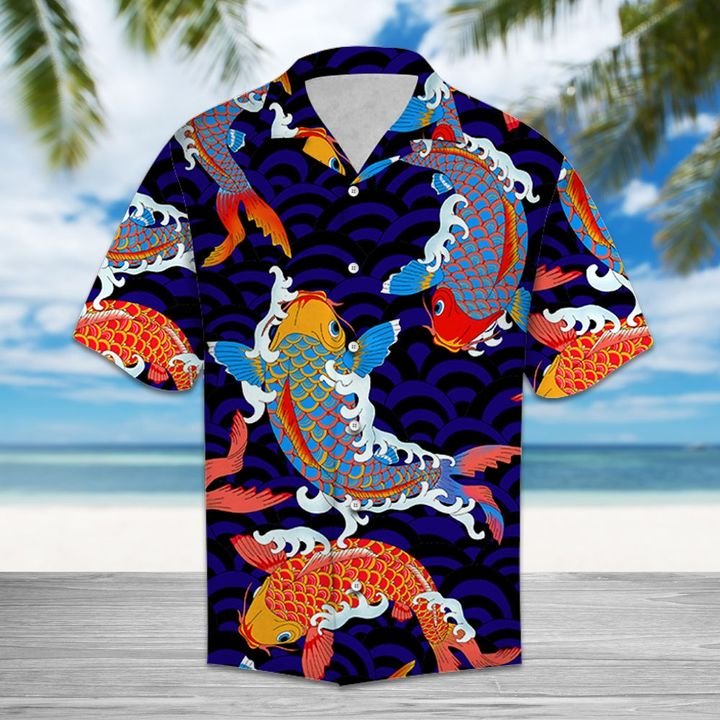 Koi Fish Hawaiian Shirt Summer Button Up Koi Fish Hawaiian Shirt Summer Button Up