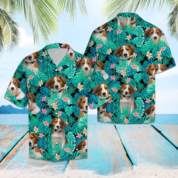 Kooikerhondje Tropical Hawaiian Shirt Summer Button Up Kooikerhondje Tropical Hawaiian Shirt Summer Button Up