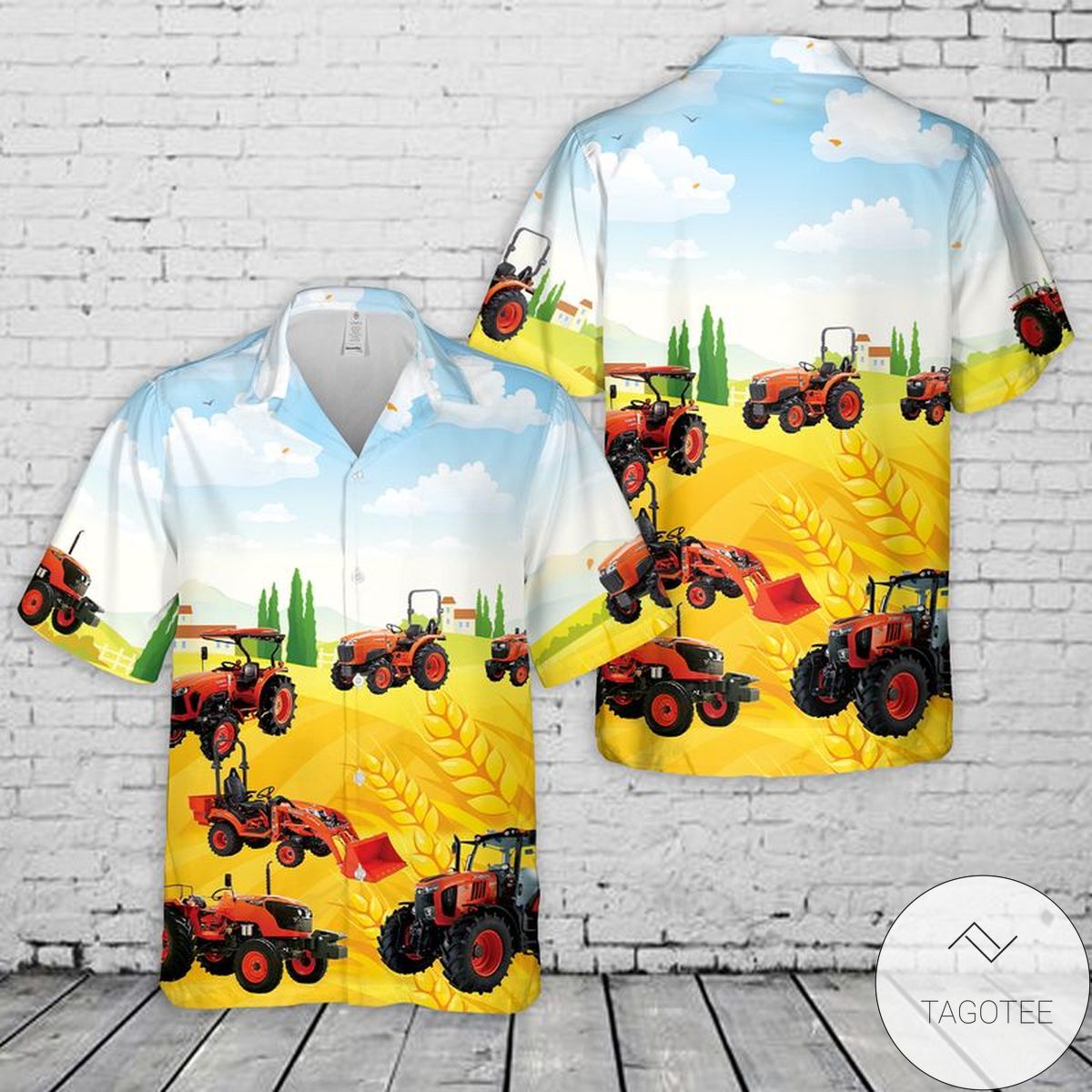 Kubota Tractor Hawaiian Shirt Kubota Tractor Hawaiian Shirt