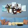 Kung Fu Panda -Anime 5 Panel Canvas Art Wall Decor