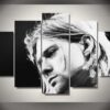 Kurt Cobain - Famous Person 5 Panel Canvas Art Wall Decor
