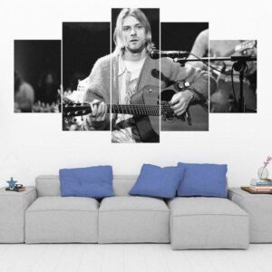 Kurt Cobain - Nirvana 2 - Music 5 Panel Canvas Art Wall Decor