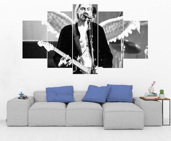 Kurt Cobain - Nirvana 3 - Movie 5 Panel Canvas Art Wall Decor Kurt Cobain - Nirvana 3 - Movie 5 Panel Canvas Art Wall Decor