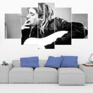 Kurt Cobain - Nirvana 5 - Movie 5 Panel Canvas Art Wall Decor