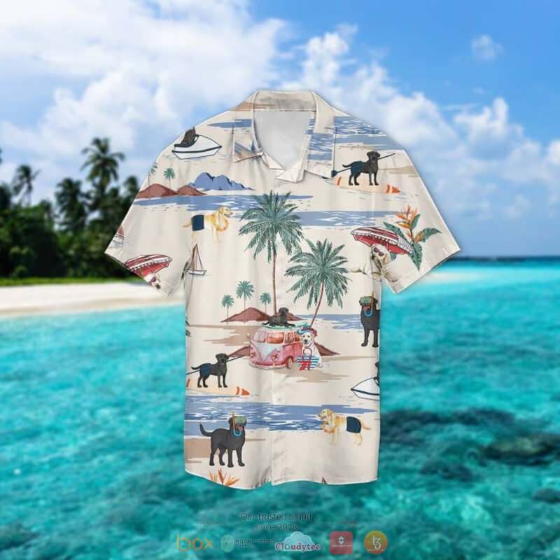 Labrador Retriever Summer Beach Hawaiian Shirt Labrador Retriever Summer Beach Hawaiian Shirt