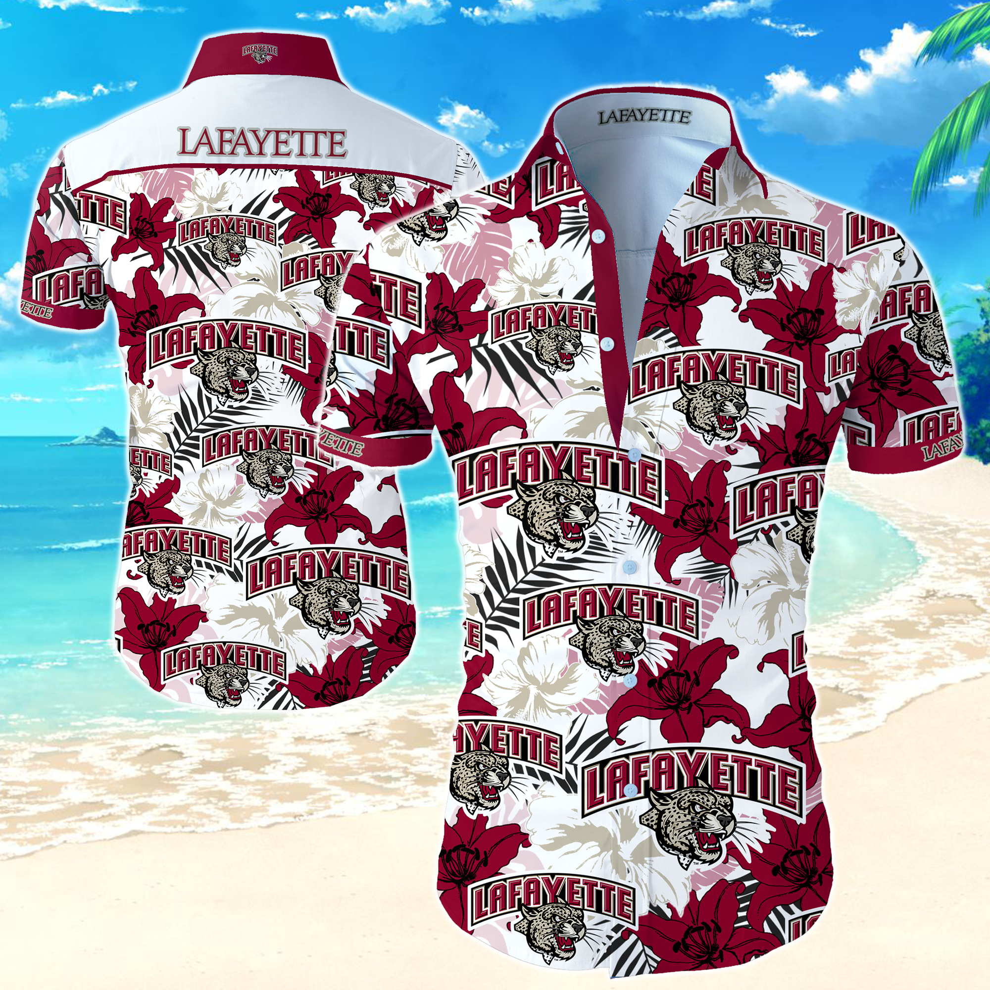 Lafayette Leopards Hawaiian Shirt Summer Button Up Lafayette Leopards Hawaiian Shirt Summer Button Up