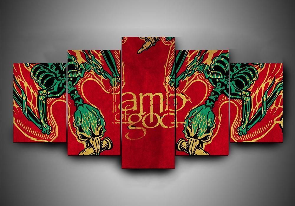 Lamb Of God - Music 5 Panel Canvas Art Wall Decor Lamb Of God - Music 5 Panel Canvas Art Wall Decor
