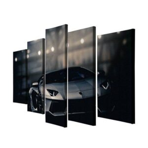 Lamborghini Aventador Sport Racing Car - Automative 5 Panel Canvas Art Wall Decor
