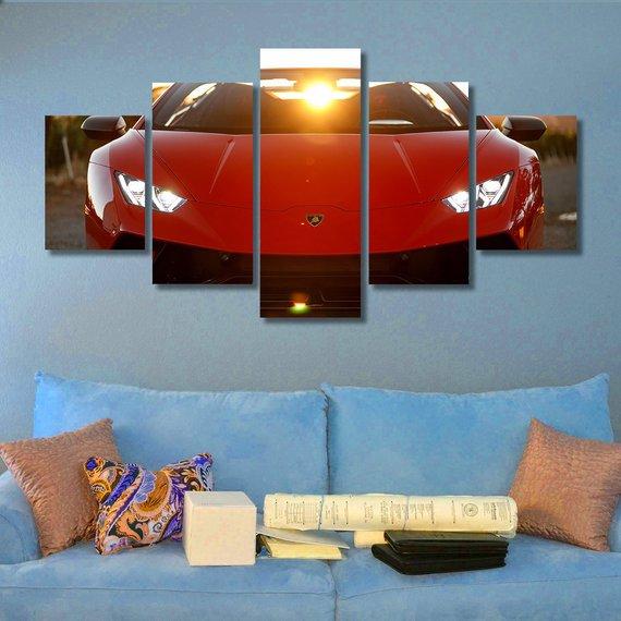 Lamborghini Huracan 01 - Automative 5 Panel Canvas Art Wall Decor Lamborghini Huracan 01 - Automative 5 Panel Canvas Art Wall Decor