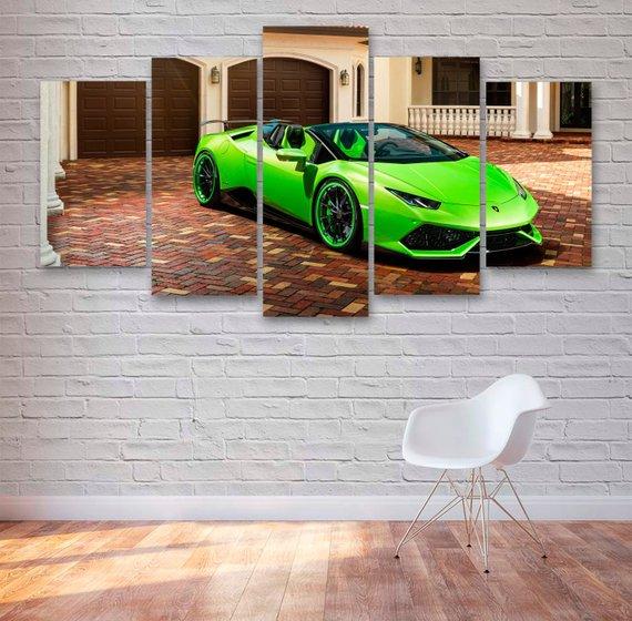 Lamborghini Huracan Super Car - Automative 5 Panel Canvas Art Wall Decor Lamborghini Huracan Super Car - Automative 5 Panel Canvas Art Wall Decor