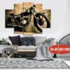 Large Motorbike - Automative 5 Panel Canvas Art Wall Decor
