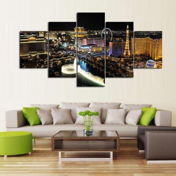 Las Vegas 08 - Nature 5 Panel Canvas Art Wall Decor Las Vegas 08 - Nature 5 Panel Canvas Art Wall Decor