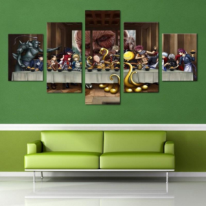 Last Supper: Anime United - Anime 5 Panel Canvas Art Wall Decor