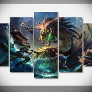 League Of Legends 06 - Movie 5 Panel Canvas Art Wall Decor