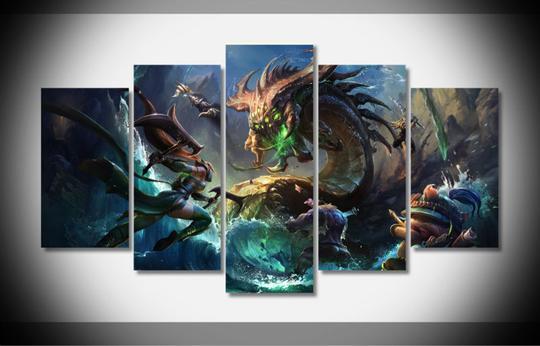 League Of Legends 06 - Movie 5 Panel Canvas Art Wall Decor League Of Legends 06 - Movie 5 Panel Canvas Art Wall Decor