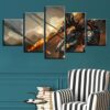 League Of Legends 12 - Gaming 5 Panel Canvas Art Wall Decor