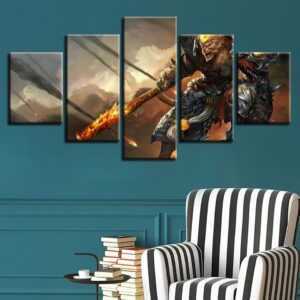 League Of Legends 12 - Gaming 5 Panel Canvas Art Wall Decor