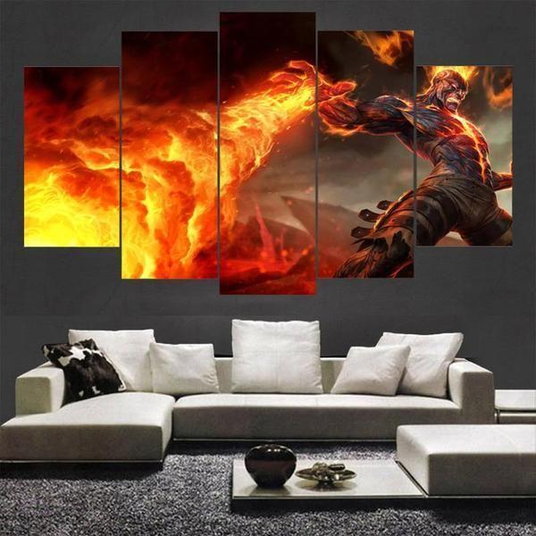 League Of Legends - Gaming 5 Panel Canvas Art Wall Decor League Of Legends - Gaming 5 Panel Canvas Art Wall Decor