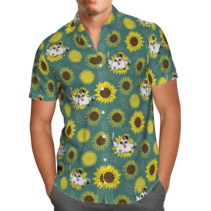 Legend Of Zelda Cuccos Hawaiian Shirt Legend Of Zelda Cuccos Hawaiian Shirt