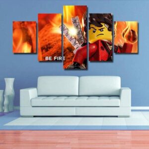 Lego Ninjago - Movie 5 Panel Canvas Art Wall Decor