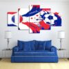 Les Bleus - Sport 5 Panel Canvas Art Wall Decor