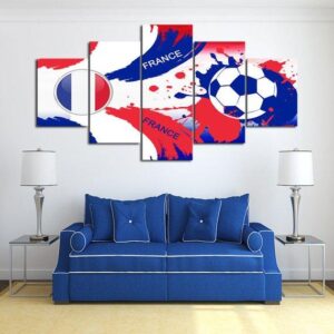 Les Bleus - Sport 5 Panel Canvas Art Wall Decor