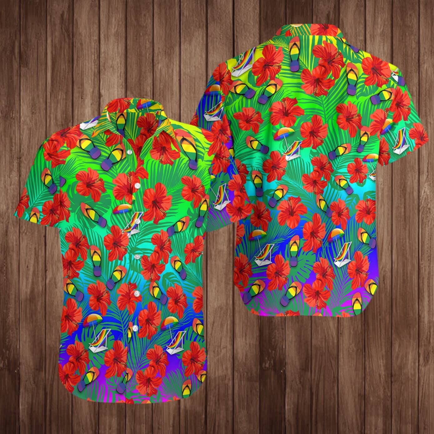 Lgbt Hawaiian Shirt Summer Button Up Lgbt Hawaiian Shirt Summer Button Up